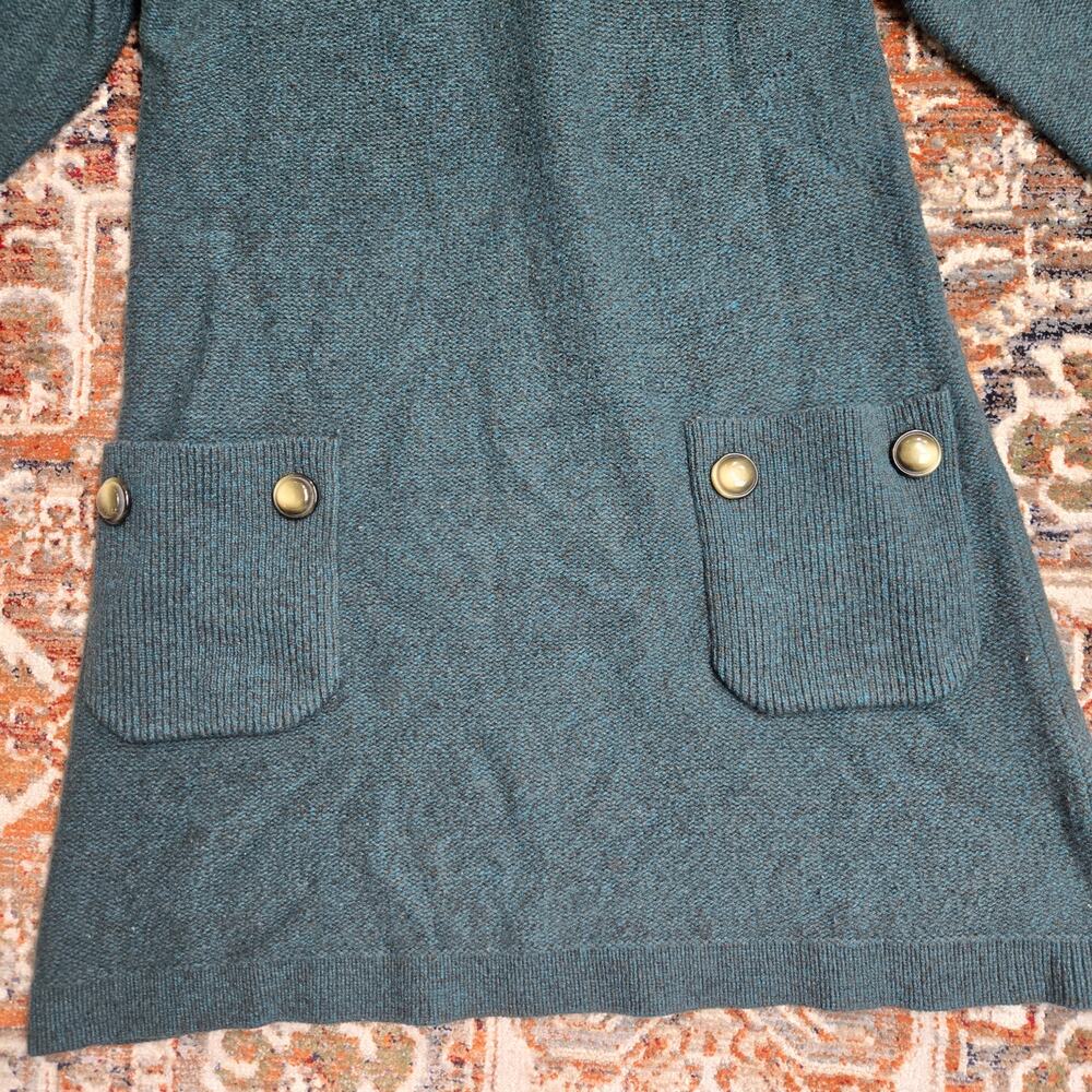 Orla Kiely Blue Vintage Inspired Dress Cashmere Wool Blend Natural Fibers - Picture 4 of 10